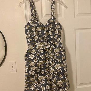 BDG Mini Dress Floral Jean Denim Jumper